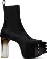 Thumbnail for your product : Rick Owens Black Grilled Platform Chelsea Boots