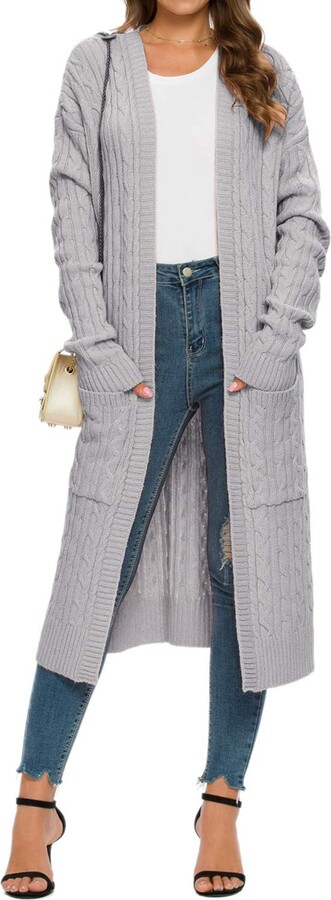 long grey cardigan