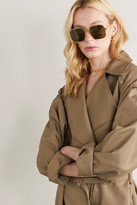 Thumbnail for your product : Bottega Veneta Hexagon-frame Gold-tone Sunglasses