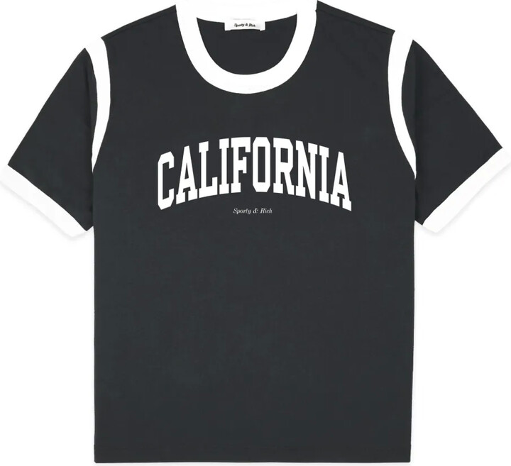 Sporty & Rich California-print cotton T-shirt