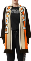 Thumbnail for your product : Burberry Kopeka Football Scarf-Neck Cardigan