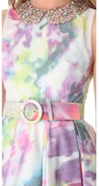 Thumbnail for your product : Alice + Olivia Floral Dress with Embellished Collar