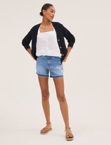 Thumbnail for your product : Marks and Spencer Denim Mom Embroidered Shorts