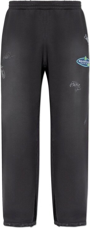 BALENCIAGA (バレンシアガ) PATCHED SWEAT PANT Balenciaga Patched Sweatpants | Saks Fifth Avenue