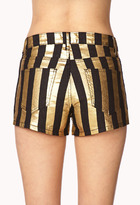 Thumbnail for your product : Forever 21 Standout Metallic Striped Shorts