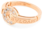 Bulgari Vintage 18K Rose Gold & 0.25 Total Ct. Pave Diamond Ring