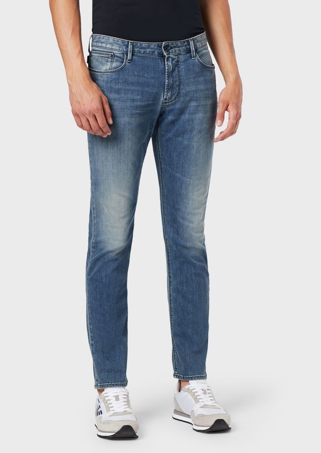 Emporio Armani Slim-Fit J06 Comfort Stretch Denim Jeans - ShopStyle
