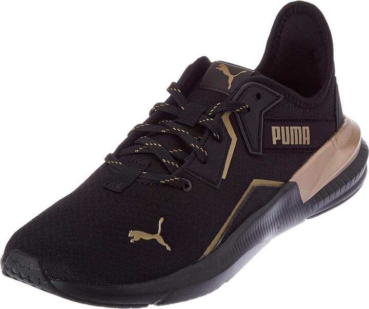 black and gold trainers womens