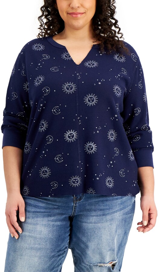plus size womens thermal tops