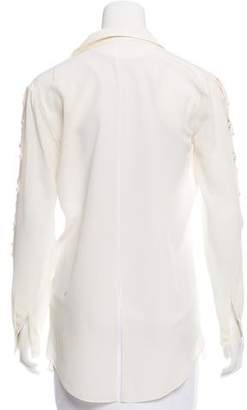 Magaschoni Silk Button-Up Top