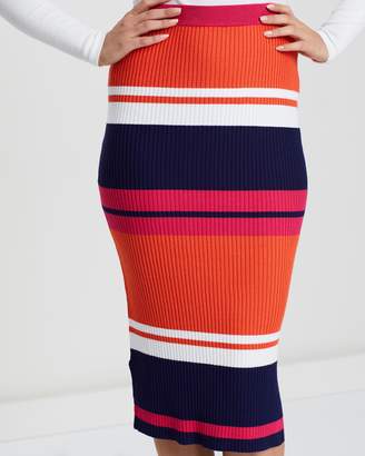Oasis Stripe Knitted Skirt