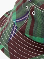 Thumbnail for your product : Charles Jeffrey Loverboy Logo-patch Tartan Twill Bucket Hat - Green Multi