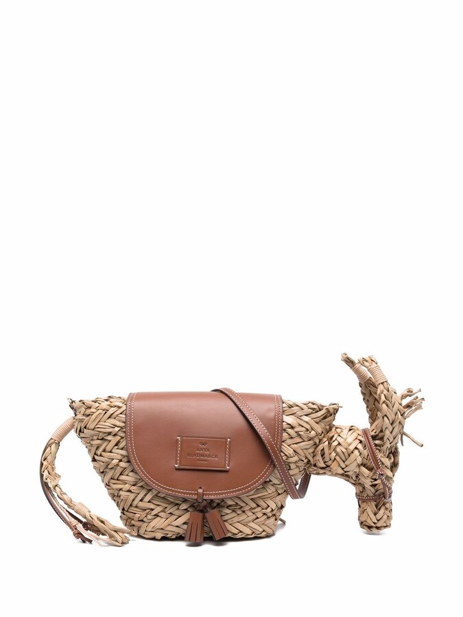 raffia cross body bolsa