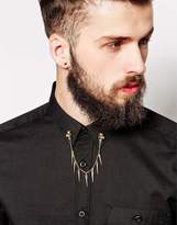 Thumbnail for your product : Reclaimed Vintage Reclaimed Skull Collar Tips With Chain