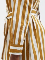 Thumbnail for your product : A.P.C. Plaja Striped Cotton-poplin Shirt Dress - Yellow White