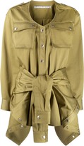 Thumbnail for your product : Alexander Wang Tie-Waist Cotton Playsuit