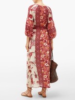 Thumbnail for your product : D'Ascoli Vista Belted Floral-print Cotton Dress - Red Print