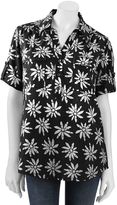 Thumbnail for your product : Cathy daniels floral button-tab polo - women's