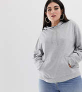 Thumbnail for your product : ASOS Curve DESIGN Curve ultimate hoodie in grey marl