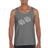 Thumbnail for your product : LOS ANGELES POP ART Los Angeles Pop Art Woof Paw Prints Mens Tank Top Big and Tall