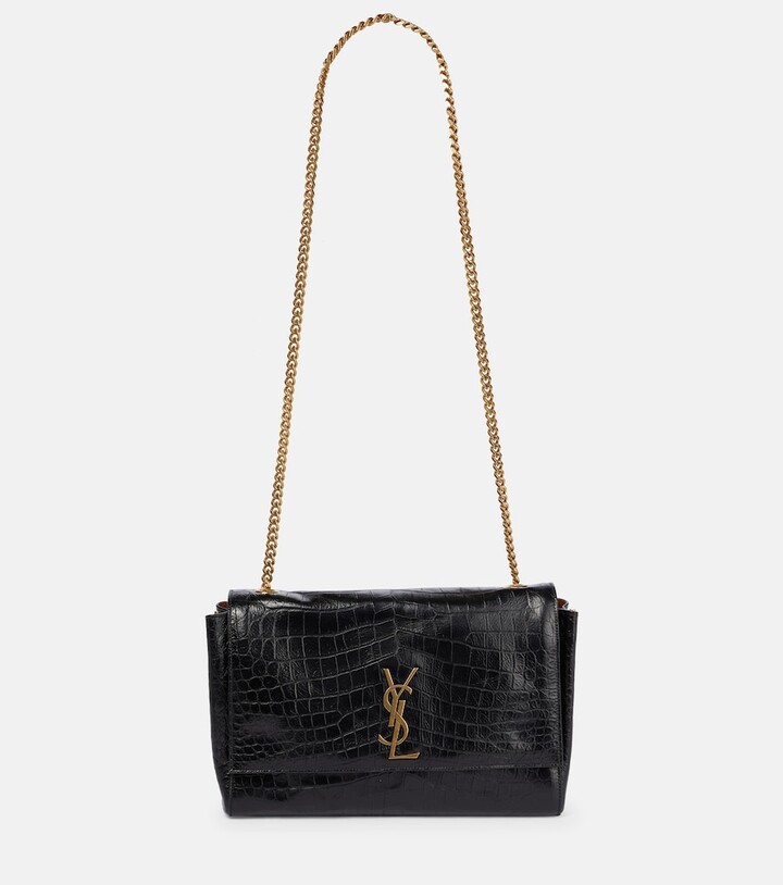 Saint Laurent Kate Medium reversible leather shoulder bag - ShopStyle
