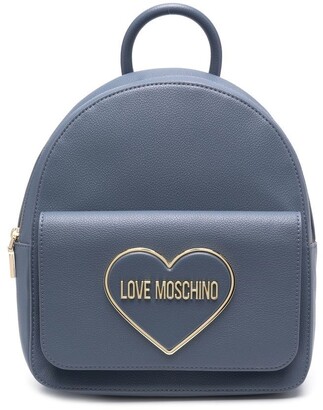 Love Moschino Logo-Plaque Heart-Motif Backpack