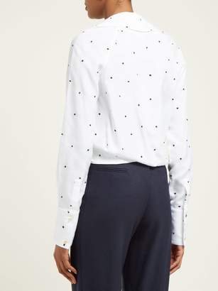 Jacquemus Figari Embroidered Cropped Shirt - Womens - White Multi