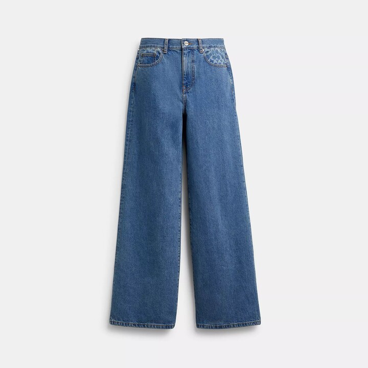 Coach Outlet High Rise Denim Jeans