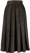 Thumbnail for your product : Dolce & Gabbana Micro Tweed Pleated Skirt