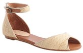 Thumbnail for your product : Joie brown raffia 'Eastwood' anklestrap flats