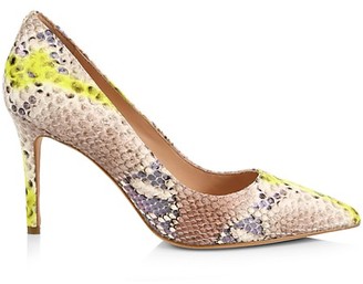 tan snakeskin shoes