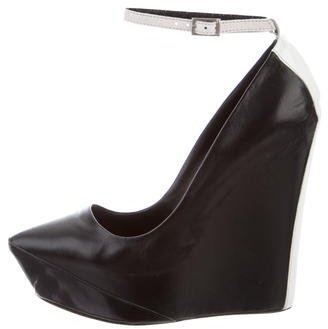 Theyskens' Theory Leather Platform Wedges