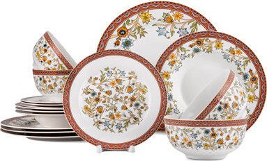 STP Goods Polyanka Porcelain China Dinnerware Set - Service for 4