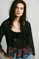 Thumbnail for your product : Free People Border Print Tie Front Top