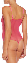 Thumbnail for your product : Cosabella Soire Satin-Trimmed Stretch-Tulle Bodysuit