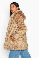 Thumbnail for your product : boohoo Boutique Hooded Faux Fur Coat