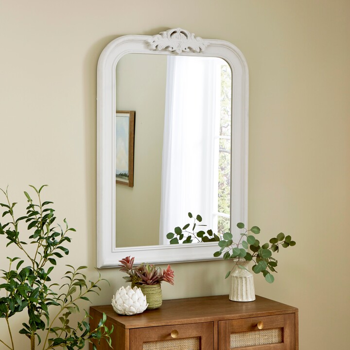 Dunelm Swept Curved Wall Mirror White ShopStyle