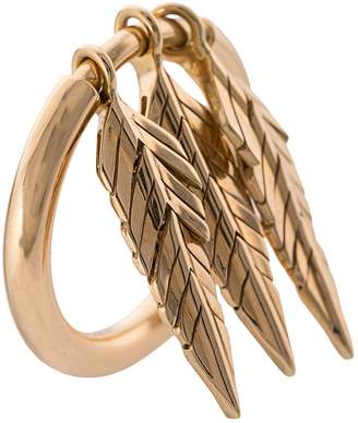Cadar 18kt yellow gold three feather ring