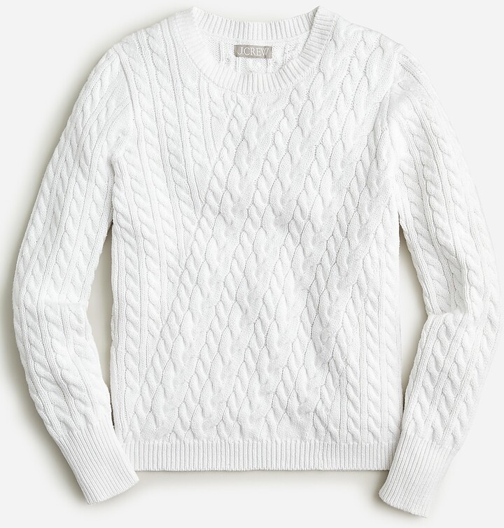 Diagonal cable-knit sweater ShopStyle