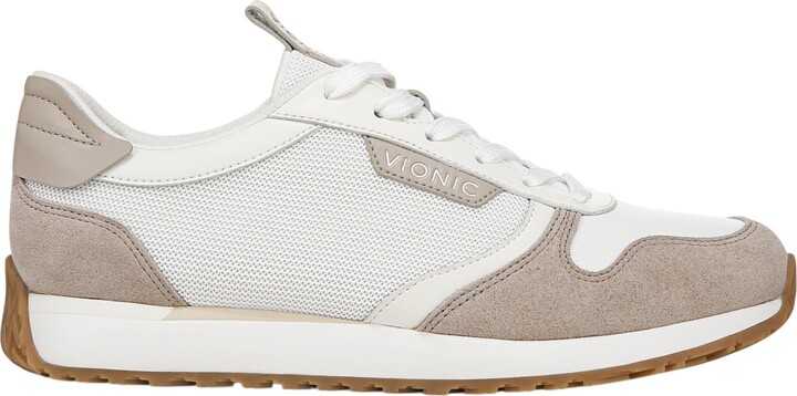 Vionic Women's Monarch Shoe, Size 5, White Microfiber