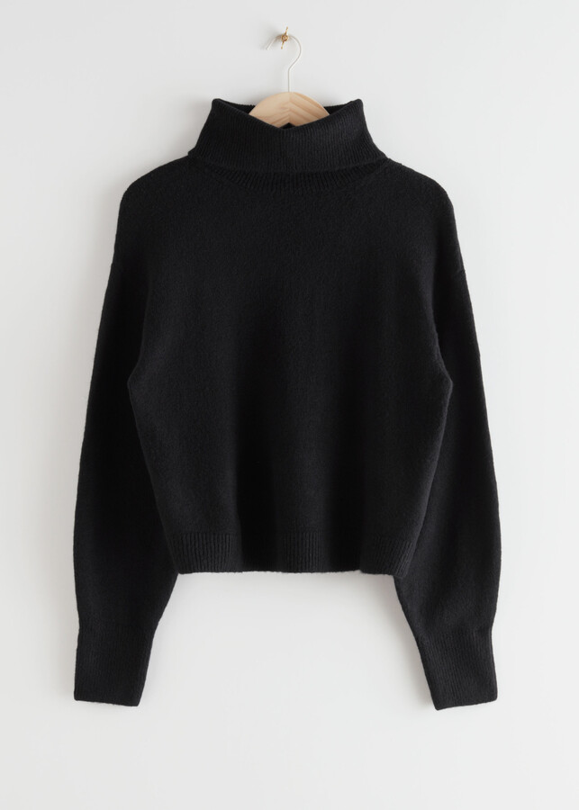 & Other Stories Boxy Double Knit Turtleneck Sweater