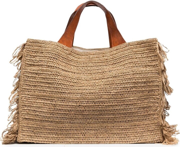 IBELIV Onja Raffia Tote Handbag