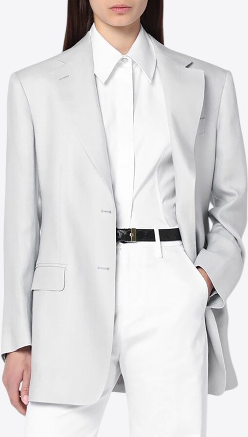 Tagliatore Single-Breasted Linen Jacket