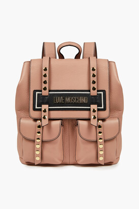 Love Moschino Embellished textured-leather backpack
