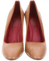 Thumbnail for your product : Lanvin Snakeskin Round-Toe Pumps