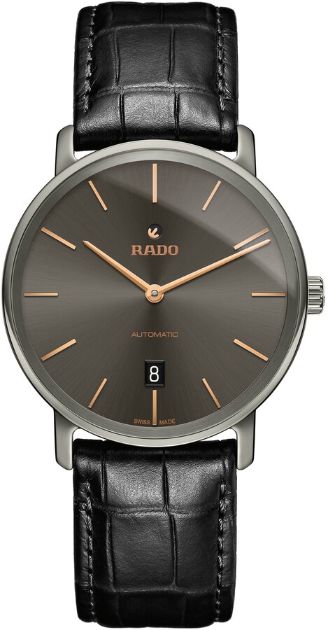 Rado Leather Calfskin Black Watch Strap 21 (Model: R070913001 