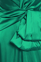 Thumbnail for your product : Talbot Runhof Polis Twist-front Draped Satin Gown