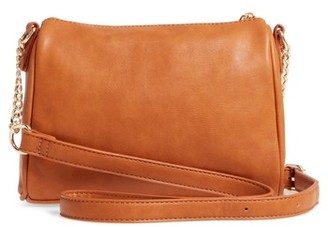 BP Studded Faux Leather Crossbody Bag - Brown