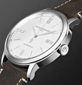 Thumbnail for your product : Baume & Mercier Classima Automatic 42mm Stainless Steel And Leather Watch