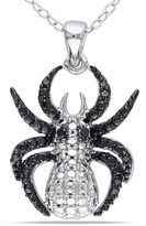 Thumbnail for your product : Black Diamond 0.02 CT Black  Diamond TW Fashion Pendant With Chain  Silver  Black Rhodium Plated